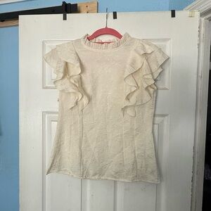 SHEIN Ivory Floral Lace Dress